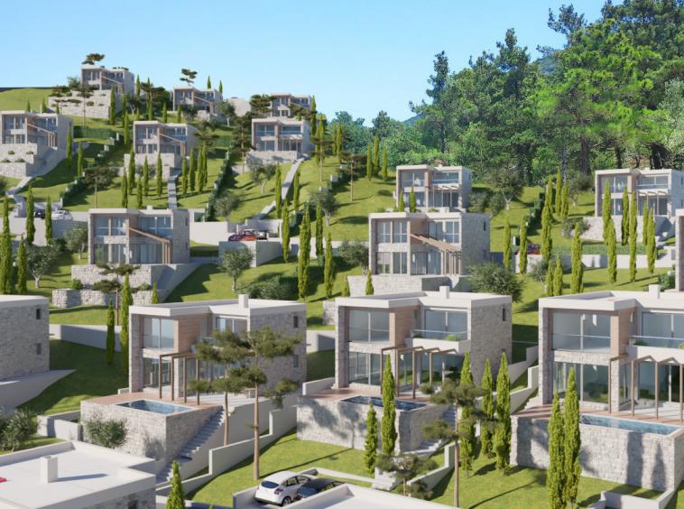 Townhouses and villas in a gated community in Kavachi