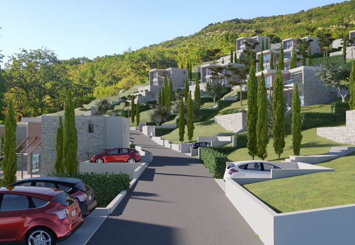 Townhouses and villas in a gated community in Kavachi