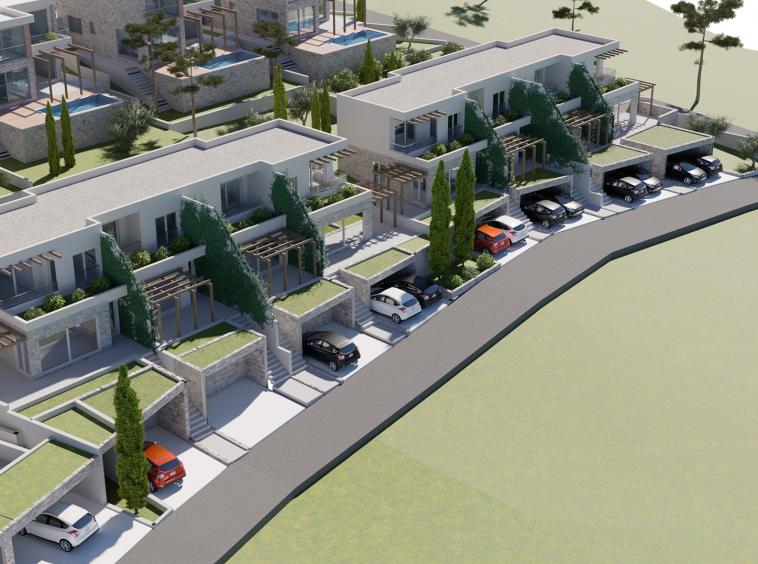 Townhouses and villas in a gated community in Kavachi