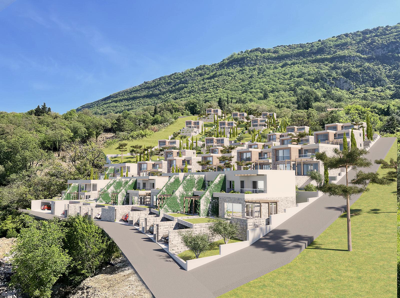 Townhouses and villas in a gated community in Kavachi