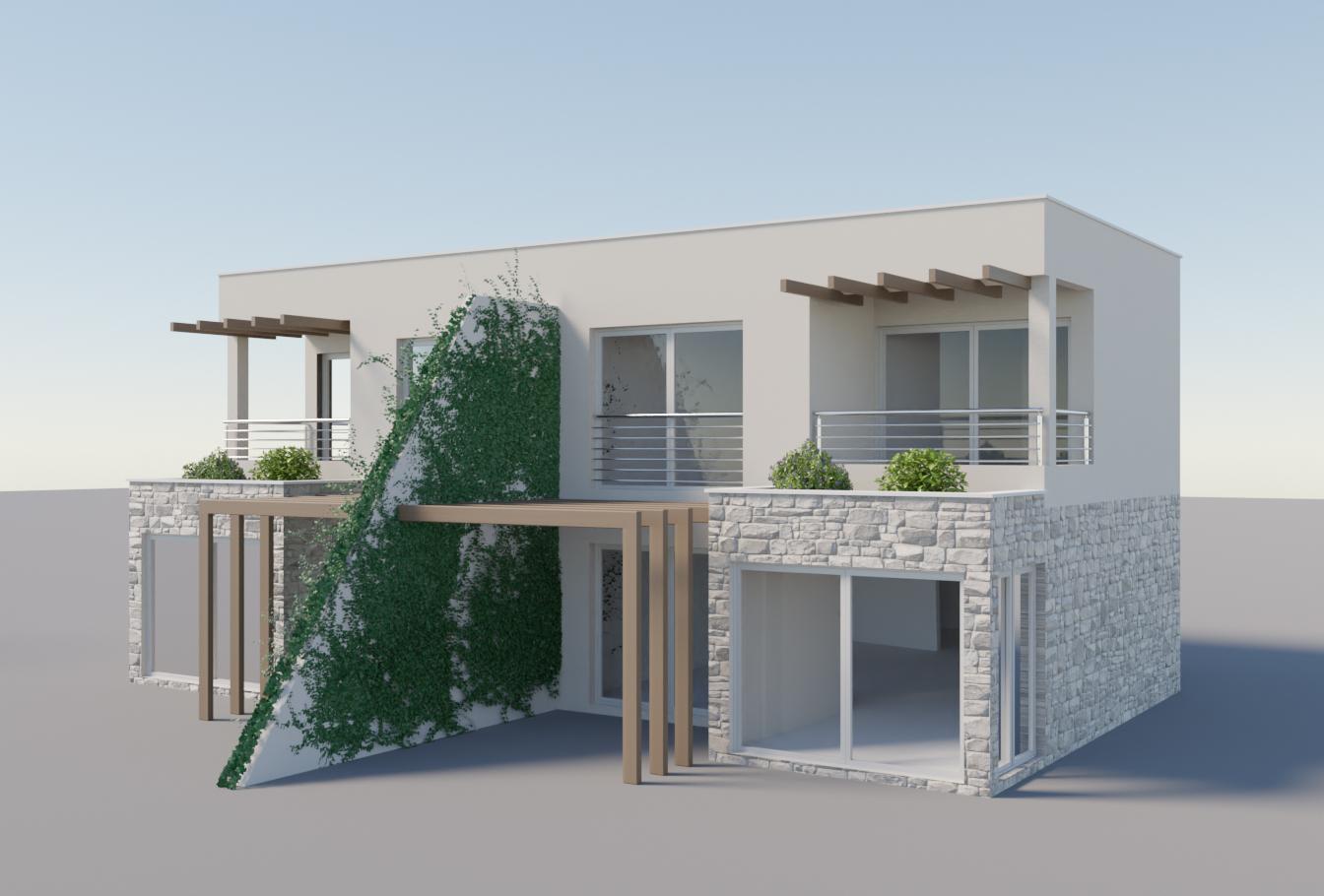 Townhouses and villas in a gated community in Kavachi