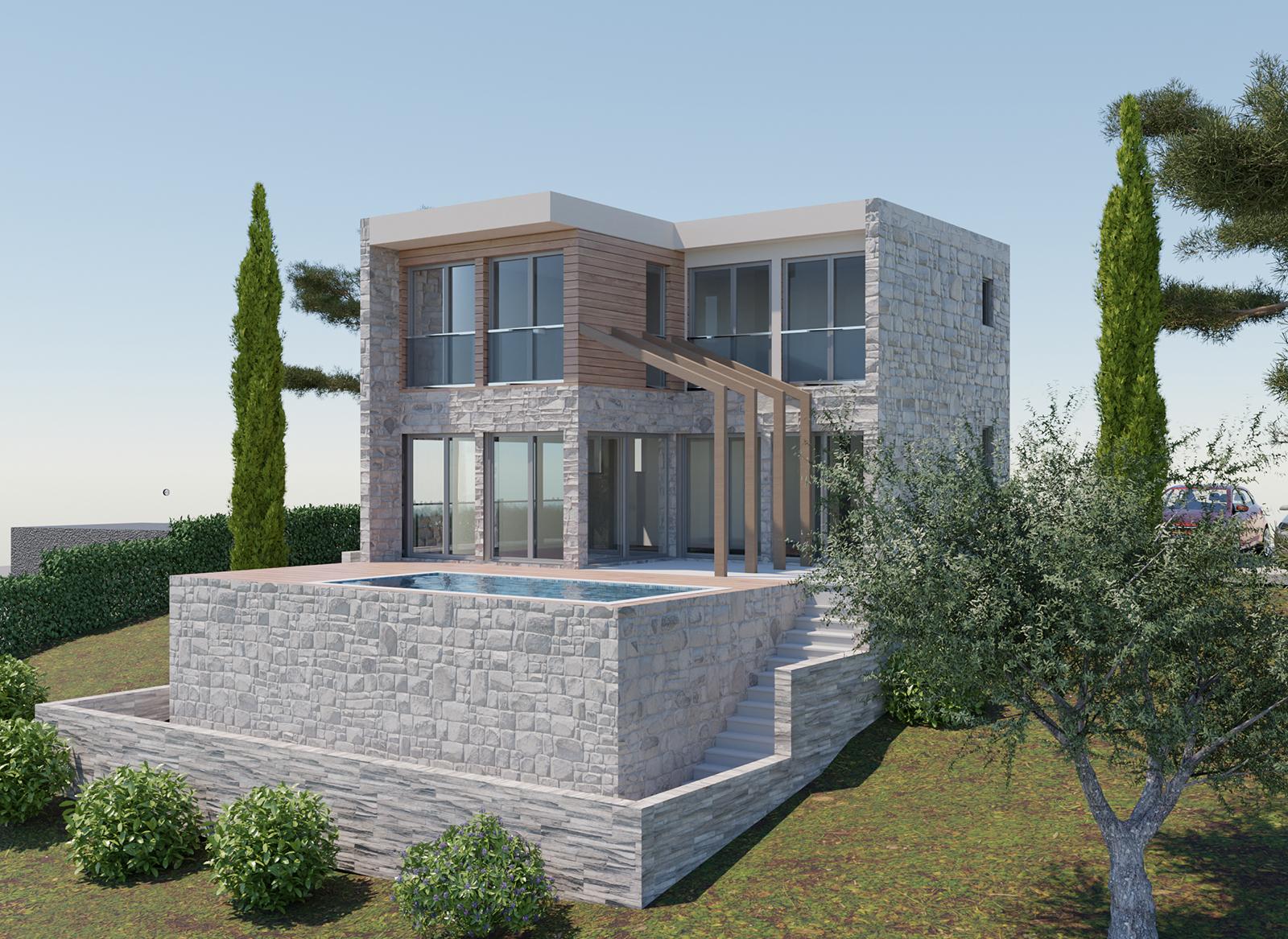 Townhouses and villas in a gated community in Kavachi